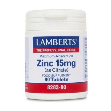 ZINC (as CITRATE) - (ΚΙΤΡΙΚΟΣ ΨΕΥΔΑΡΓΥΡΟΣ) LAMBERTS 15mg 90tabs ΒΕΛΤΙΩΣΗ ΑΜΥΝΑΣ