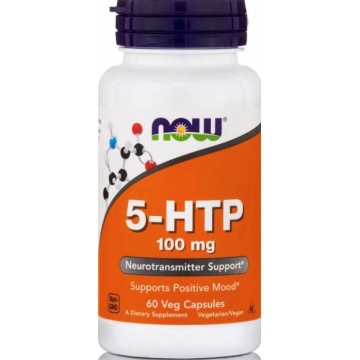 NOW FOODS 5-HTP (5-ΥΔΡΟΞΥ-ΤΡΥΠΤΟΦΑΝΗ)  100mg 60caps