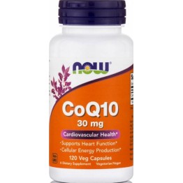 CoQ10 (ΣΥΝΕΝΖΥΜΟ Q-10) NOW FOODS 30mg 120vcaps ΚΑΡΔΙΑΚΗ ΛΕΙΤΟΥΡΓΙΑ