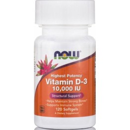 NOW FOODS VITAMIN D-3 10,000 IU 120 SOFTGELS