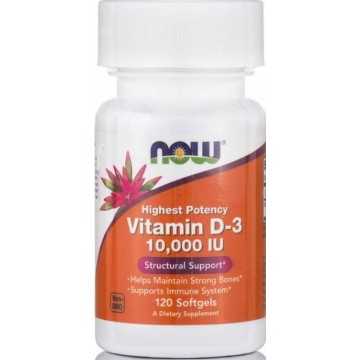 NOW FOODS VITAMIN D-3 10,000 IU 120 SOFTGELS