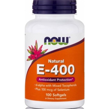 VITAMIN E-400IU + SELENIUM (ΒΙΤΑΜΙΝΗ Ε + ΣΕΛΗΝΙΟ) NOW FOODS 100mcg 100sgels ΒΙΤΑΜΙΝΗ Ε
