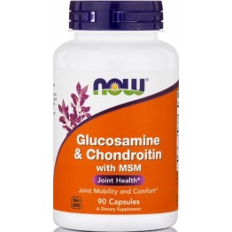 GLUCOSAMINE & CHONDROITIN 1500mg/1200mg & MSM (ΓΙΑ ΤΗΝ ΥΠΟΣΤΗΡΙΞΗ ΤΗΣ ΥΓΕΙΑΣ ΤΩΝ ΣΥΝΔΕΣΜΩΝ) NOW FOODS 300mg 90caps ΤΕΝΟΝΤΙΤΙΔΑ