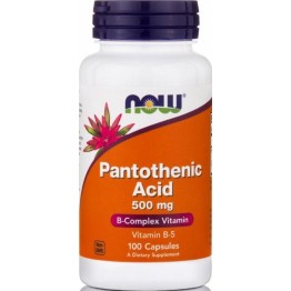 PANTOTHENIC ACID (ΠΑΝΤΟΘΕΝΙΚΟ ΟΞΥ) NOW FOODS 500mg 100caps NOW FOODS
