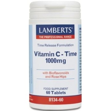 LAMBERTS  VITAMIN C 1000mg TIME RELEASE with BIOFLAVONOIDS (ΒΙΤΑΜΙΝΗ C ΒΑΘΜΙΑΙΑΣ ΑΠΕΛΕΥΘΕΡΩΣΗΣ ΜΕ ΒΙΟΦΛΑΒΟΝΟΕΙΔΗ) 60tabs