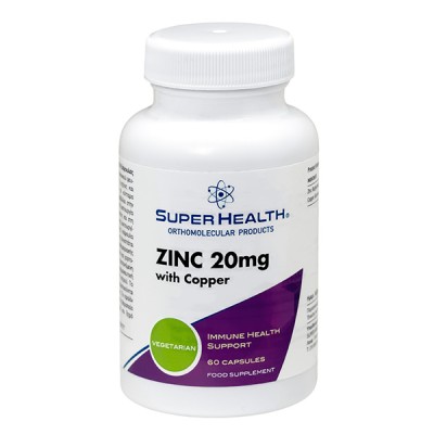 SUPER HEALTH ZINC 20mg WITH COOPER 60caps