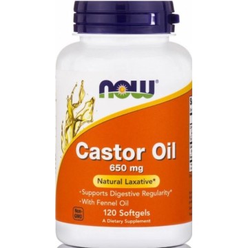 CASTOR OIL NOW FOODS 650mg 120sgels ΕΝΤΕΡΙΚΗ ΛΕΙΤΟΥΡΓΙΑ