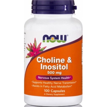 CHOLINE & INOSITOL 250/250mg (ΧΟΛΙΝΗ & ΙΝΟΣΙΤΟΛΗ) NOW FOODS 100caps ΒΙΤΑΜΙΝΗ Β