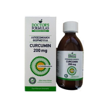 CURCUMIN 200mg (ΛΙΠΟΣΩΜΙΑΚΗ ΦΟΡΜΟΥΛΑ ΜΕ ΚΟΥΡΚΟΥΜΙΝΗ ΣΕ ΠΟΣΙΜΟ ΔΙΑΛΥΜΑ) DOCTOR'S FORMULAS 180ml ΑΡΘΡΙΤΙΔΑ - ΟΣΤΕΟΑΡΘΡΙΤΙΔΑ