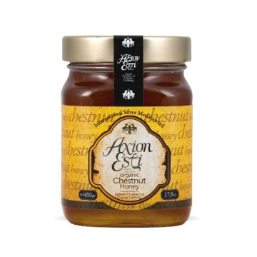 ΜΕΛΙ ΚΑΣΤΑΝΙΑΣ ΒΙΟΛΟΓΙΚΟ (ORGANIC CHESTNUT HONEY) ΑΞΙΟΝ ΕΣΤΙ 450gr ΑΞΙΟΝ ΕΣΤΙ