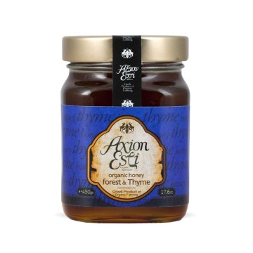 ΜΕΛΙ ΔΑΣΟΥΣ & ΘΥΜΑΡΙ ΒΙΟΛΟΓΙΚΟ (ORGANIC HONEY FOREST & THYME) ΑΞΙΟΝ ΕΣΤΙ 450gr ΑΞΙΟΝ ΕΣΤΙ