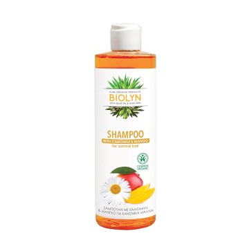 SHAMPOO WITH CAMOMILE & MANGO (ΣΑΜΠΟΥΑΝ ΜΕ ΧΑΜΟΜΗΛΙ & ΜΑΝΓΚΟ) BIOLYN 250ml ΣΑΜΠΟΥΑΝ SHAMPOO WITH CAMOMILE & MANGO (ΣΑΜΠΟΥΑΝ ΜΕ ΧΑΜΟΜΗΛΙ & ΜΑΝΓΚΟ) BIOLYN 250ml ΣΑΜΠΟΥΑΝ