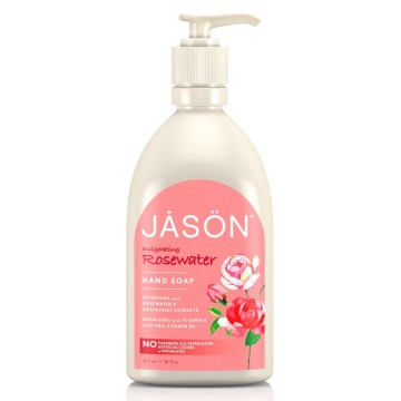 INVIGORATING ROSEWATER HAND SOAP (ΥΓΡΟ ΜΕΤΑΞΕΝΙΟ ΚΡΕΜΟΣΑΠΟΥΝΟ ΜΕ ΡΟΔΟΝΕΡΟ) JASON 473ml JASON