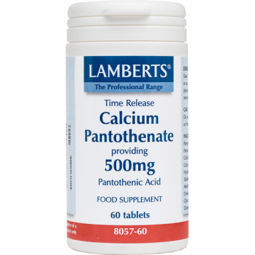 CALCIUM PANTOTHENATE TIME RELEASE (VITAMIN B-5) LAMBERTS 500mg 60tabs ΒΙΤΑΜΙΝΗ Β CALCIUM PANTOTHENATE TIME RELEASE (VITAMIN B-5) LAMBERTS 500mg 60tabs ΒΙΤΑΜΙΝΗ Β