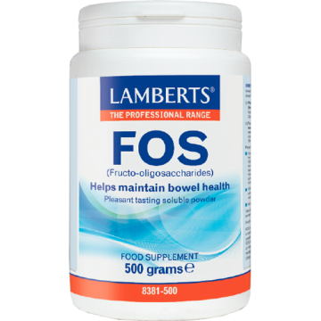 FOS (Fructo-oligosaccharides) - (ΦΡΟΥΚΤΟ-ΟΛΙΓΟΣΑΚΧΑΡΙΤΕΣ) LAMBERTS 500gr ΕΝΤΕΡΙΚΗ ΛΕΙΤΟΥΡΓΙΑ