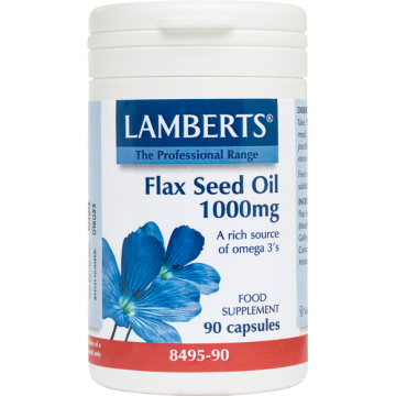 FLAX SEED OIL (ΛΑΔΙ ΑΠΟ ΛΙΝΑΡΟΣΠΟΡΟ) LAMBERTS 1000mg 90caps ΚΑΡΔΙΑΚΗ ΛΕΙΤΟΥΡΓΙΑ