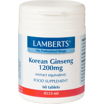 KOREAN GINSENG (ΤΖΙΝΣΕΝΓΚ) LAMBERTS 1200mg 60tabs ΥΠΟΤΑΣΗ KOREAN GINSENG (ΤΖΙΝΣΕΝΓΚ) LAMBERTS 1200mg 60tabs ΥΠΟΤΑΣΗ