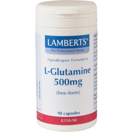 L-GLUTAMINE (ΓΛΟΥΤΑΜΙΝΗ) LAMBERTS 500mg 90caps ΕΝΔΥΝΑΜΩΣΗ & ΑΝΑΠΛΑΣΗ