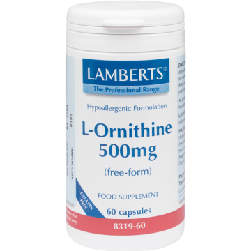 L-ORNITHINE (ΟΡΝΙΘΙΝΗ) LAMBERTS 500mg 60caps ΒΕΛΤΙΩΣΗ ΑΜΥΝΑΣ L-ORNITHINE (ΟΡΝΙΘΙΝΗ) LAMBERTS 500mg 60caps ΒΕΛΤΙΩΣΗ ΑΜΥΝΑΣ