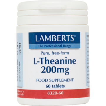 L-THEANINE (ΘΕΙΑΝΙΝΗ) LAMBERTS 200mg 60tabs ΑΓΧΟΣ