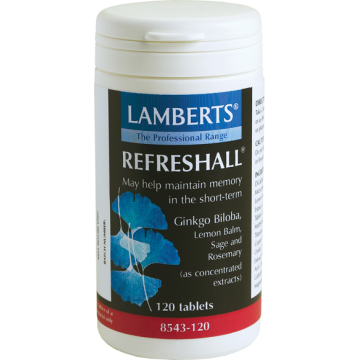 REFRESHALL (ΕΝΙΣΧΥΜΕΝΟ ΕΚΧΥΛΙΣΜΑ ΓΚΙΝΓΚΟ ΜΠΙΛΟΜΠΑ) LAMBERTS 120tabs ΜΝΗΜΗ REFRESHALL (ΕΝΙΣΧΥΜΕΝΟ ΕΚΧΥΛΙΣΜΑ ΓΚΙΝΓΚΟ ΜΠΙΛΟΜΠΑ) LAMBERTS 120tabs ΜΝΗΜΗ