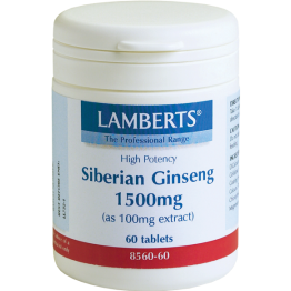 SIBERIAN GINSENG (ΤΙΤΛΟΔΟΤΗΜΕΝΟ ΕΚΧΥΛΙΣΜΑ ΣΙΒΗΡΙΑΝΟΥ ΤΖΙΝΣΕΝΓΚ) LAMBERTS 1500mg 60tabs ΕΝΕΡΓΕΙΑ