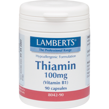 THIAMIN (VITAMIN B-1) - (ΘΕΙΑΜΙΝΗ) LAMBERTS 100mg 90caps ΒΙΤΑΜΙΝΗ Β