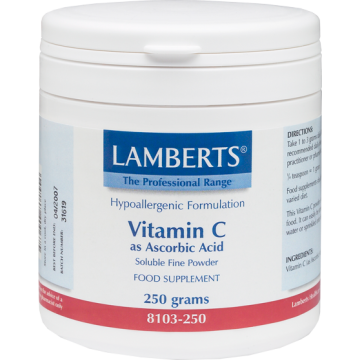 LAMBERTS VITAMIN C ASCORBIC ACID POWDER (ΑΣΚΟΡΒΙΚΟ ΟΞΥ ΣΕ ΣΚΟΝΗ)  250gr LAMBERTS VITAMIN C ASCORBIC ACID POWDER (ΑΣΚΟΡΒΙΚΟ ΟΞΥ ΣΕ ΣΚΟΝΗ)  250gr