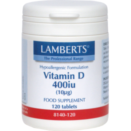 VITAMIN D (ΒΙΤΑΜΙΝΗ D) LAMBERTS 400IU 120tabs ΒΙΤΑΜΙΝΗ Α & D