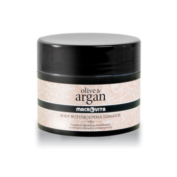 OLIVE & ARGAN BODY BUTTER (ΚΡΕΜΑ ΣΩΜΑΤΟΣ ΜΕ ΛΑΔΙ ΕΛΙΑΣ & ΕΛΑΙΟ ARGAN) MACROVITA 200ml MACROVITA