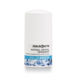 NATURAL CRYSTAL DEODORANT ROLL-ON BREEZE (ΦΥΣΙΚΟΣ ΑΠΟΣΜΗΤΙΚΟΣ ΚΡΥΣΤΑΛΛΟΣ ROLL-ON BREEZE) MACROVITA 50ml
