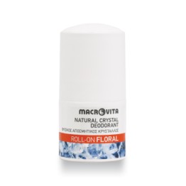NATURAL CRYSTAL DEODORANT ROLL-ON FLORAL (ΦΥΣΙΚΟΣ ΑΠΟΣΜΗΤΙΚΟΣ ΚΡΥΣΤΑΛΛΟΣ ROLL-ON FLORAL) MACROVITA 50ml