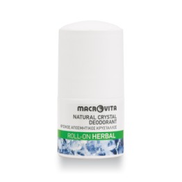 NATURAL CRYSTAL DEODORANT ROLL-ON HERBAL (ΦΥΣΙΚΟΣ ΑΠΟΣΜΗΤΙΚΟΣ ΚΡΥΣΤΑΛΛΟΣ ROLL-ON HERBAL) MACROVITA 50ml