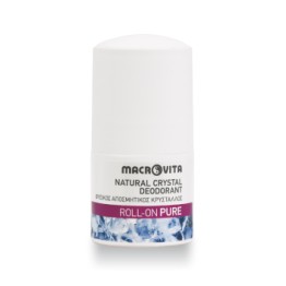 NATURAL CRYSTAL DEODORANT ROLL-ON PURE (ΦΥΣΙΚΟΣ ΑΠΟΣΜΗΤΙΚΟΣ ΚΡΥΣΤΑΛΛΟΣ ROLL-ON PURE) MACROVITA 50ml