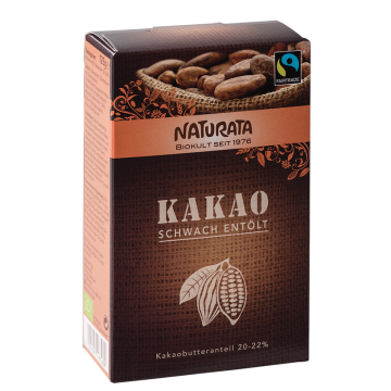 KAKAO SCHWACH ENTÖLT (ΚΑΚΑΟ ΣΕ ΣΚΟΝΗ ΜΕ 20% - 22% ΒΟΥΤΥΡΟ ΚΑΚΑΟ) NATURATA 125g ΚΑΚΑΟ