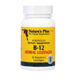 VITAMIN B-12 LOZENGES (ΣΥΝΔΥΑΣΜΟΣ ΒΙΤΑΜΙΝΗΣ Β-12 ΜΕ ΒΟΤΑΝΑ ΣΕ ΠΑΣΤΙΛΙΕΣ) NATURE'S PLUS 1000mcg 30lozenges