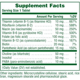 VITAMIN B-COMPLEX with RICE BRAN (ΦΟΡΜΟΥΛΑ ΤΟΥ ΣΥΜΠΛΕΓΜΑΤΟΣ Β ΜΕ ΠΙΤΟΥΡΟ ΡΥΖΙΟΥ) NATURE'S PLUS 90tabs ΒΙΤΑΜΙΝΗ Β