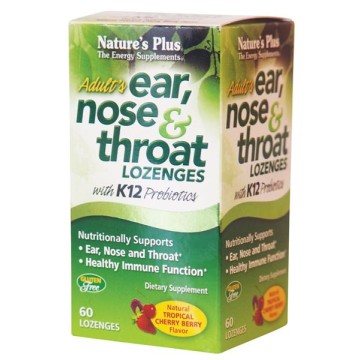 EAR, NOSE & THROAT LOZENGES NATURE'S PLUS 60loz ΩΤΙΤΙΔΕΣ