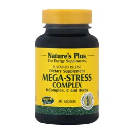 MEGA-STRESS (ΦΟΡΜΟΥΛΑ ΓΙΑ ΟΣΟΥΣ ΑΙΣΘΑΝΟΝΤΑΙ ΑΓΧΟΣ ΚΑΙ ΝΕΥΡΙΚΗ ΥΠΕΡΔΙΕΡΓΕΣΗ) NATURE'S PLUS 30tabs