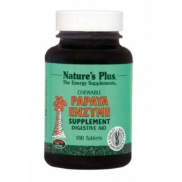 PAPAYA ENZYME CHEWABLE (ΠΑΠΑΓΙΑ ΣΕ ΜΑΣΩΜΕΝΑ ΔΙΣΚΙΑ) NATURE'S PLUS 180tabs ΦΥΣΙΚΑ ΑΝΤΙΦΛΕΓΜΟΝΩΔΗ