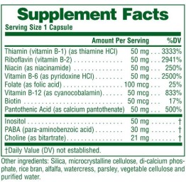VITAMIN B-COMPLEX (SUPER B-50 BALANCED B-COMPLEX) NATURE'S PLUS 60vcaps