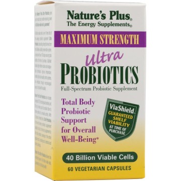 ULTRA PROBIOTICS (ΠΡΟΒΙΟΤΙΚΟ) NATURE'S PLUS 30vcaps ΒΕΛΤΙΩΣΗ ΑΜΥΝΑΣ