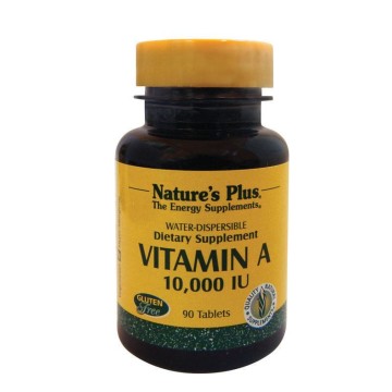 VITAMIN A 10.000IU Water - Dispersible (ΦΥΤΙΚΗ, ΥΔΑΤΟΔΙΑΛΥΤΗ ΒΙΤΑΜΙΝΗ Α) NATURE'S PLUS 90tabs ΒΙΤΑΜΙΝΗ Α & D