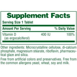 VITAMIN D 400IU (Water Dispersible) - (ΥΔΑΤΟΔΙΑΛΥΤΗ, ΦΥΤΙΚΗ ΒΙΑΤΜΙΝΗ D) NATURE'S PLUS 90tabs ΒΙΤΑΜΙΝΗ Α & D