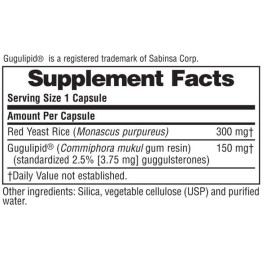 RED YEAST RICE / GUGULIPID NATURE'S PLUS 450mg 60vcaps ΧΟΛΗΣΤΕΡΙΝΗ - ΛΙΠΙΔΙΑ