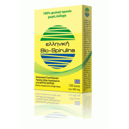 ΕΛΛΗΝΙΚΗ BIO-SPIRULINA ΝΙΓΡΙΤΑΣ ΣΕΡΡΩΝ 400mg 120tabs ΑΝΑΙΜΙΑ
