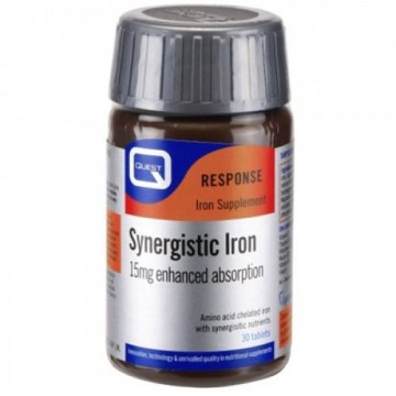 SYNERGISTIC IRON 15mg with B-Complex & Vitamin C (ΣΙΔΗΡΟΣ) QUEST 30tabs ΑΝΑΙΜΙΑ SYNERGISTIC IRON 15mg with B-Complex & Vitamin C (ΣΙΔΗΡΟΣ) QUEST 30tabs ΑΝΑΙΜΙΑ