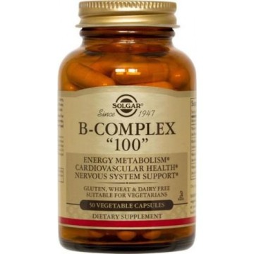 VITAMIN B-100 COMPLEX (ΒΙΤΑΜΙΝΕΣ ΤΟΥ ΣΥΜΠΛΕΓΜΑΤΟΣ Β) SOLGAR veg.caps 50s ΒΙΤΑΜΙΝΗ Β