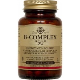 VITAMIN B-50 COMPLEX (ΒΙΤΑΜΙΝΕΣ ΤΟΥ ΣΥΜΠΛΕΓΜΑΤΟΣ Β) SOLGAR veg.caps 50s ΒΙΤΑΜΙΝΗ Β