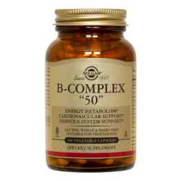 VITAMIN B-50 COMPLEX (ΒΙΤΑΜΙΝΕΣ ΤΟΥ ΣΥΜΠΛΕΓΜΑΤΟΣ Β) SOLGAR veg.caps 50s ΒΙΤΑΜΙΝΗ Β